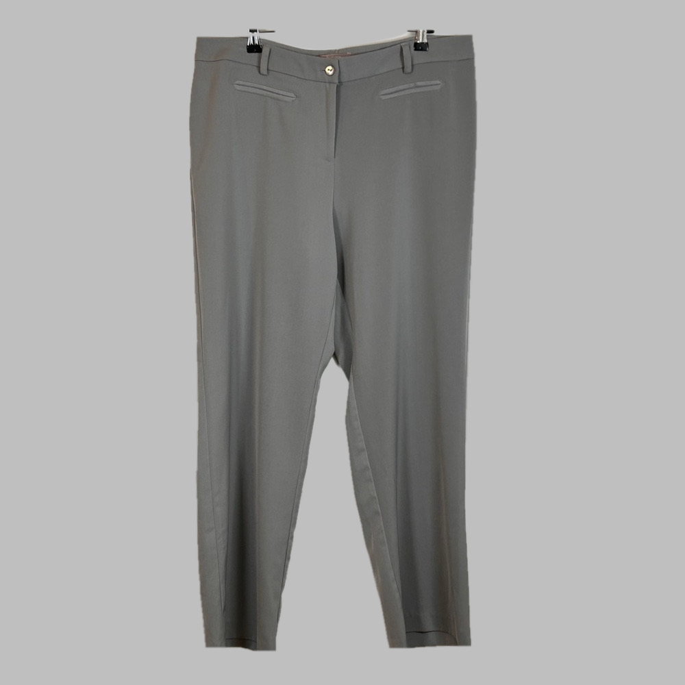 Chico's Gray Stretch Ankle Trousers Size L 12 Short
